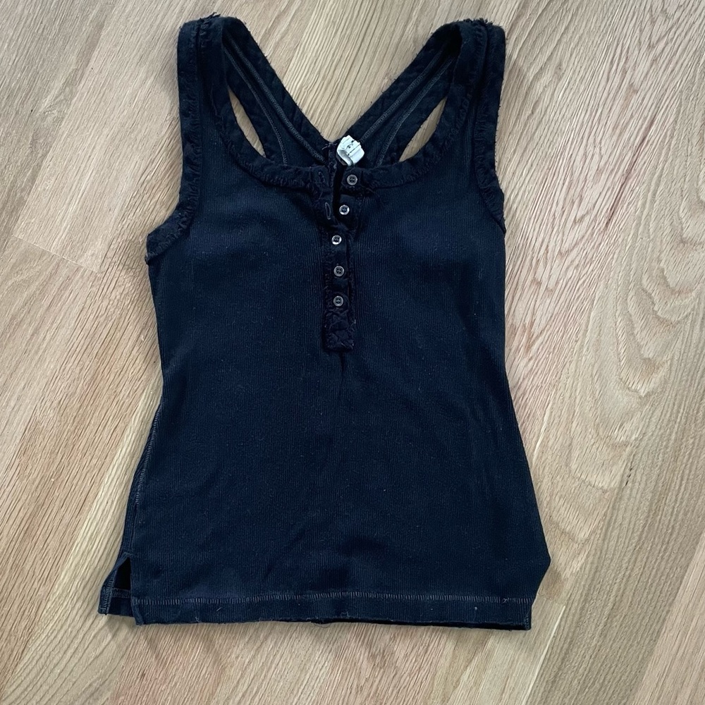We The Free black button front racer back tank Size S